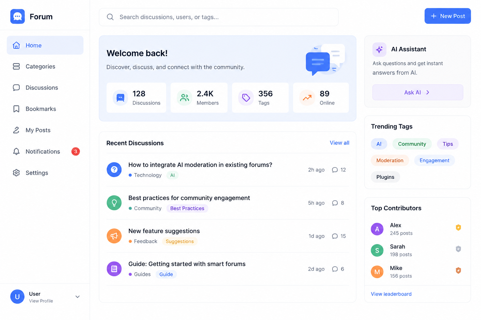 AI Community Forum Platform