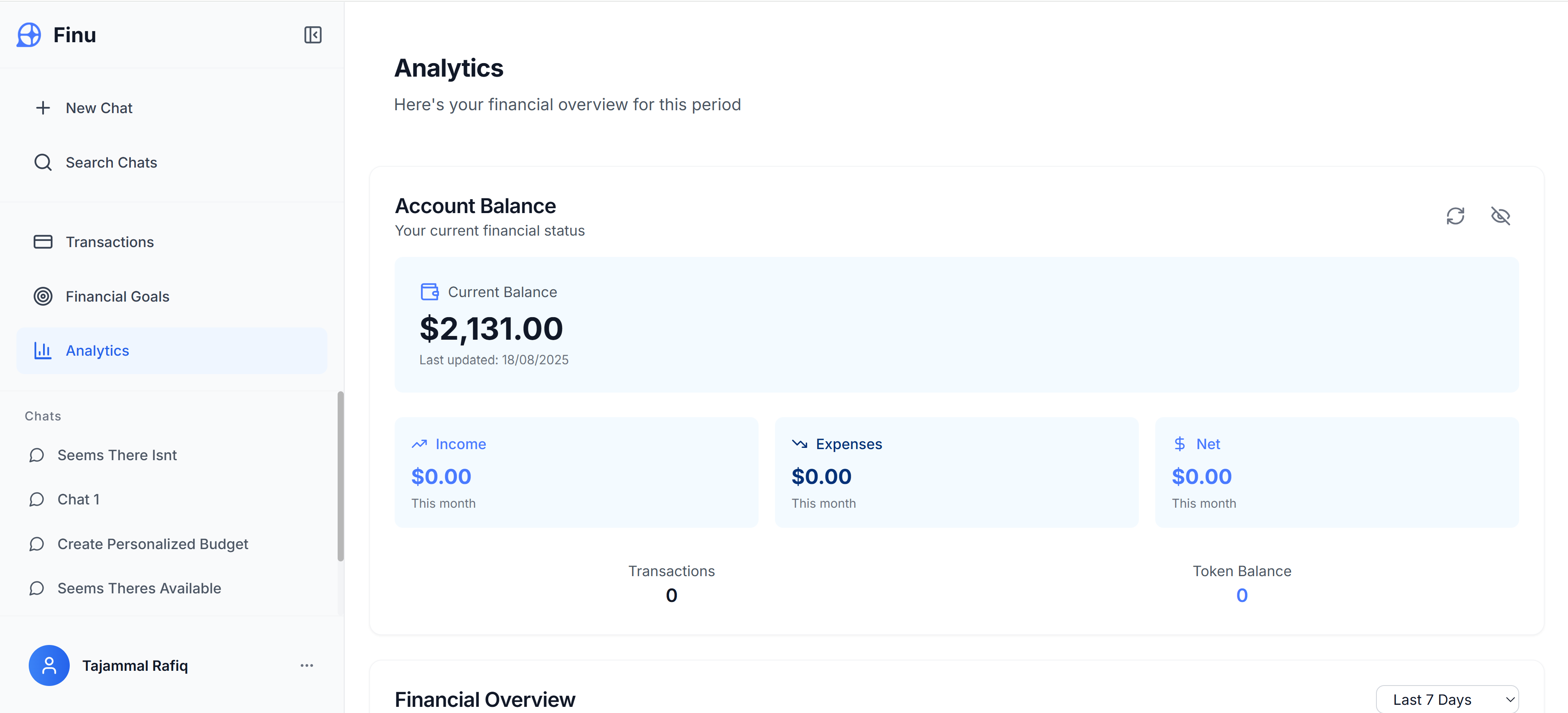 FinGPT AI Dashboard