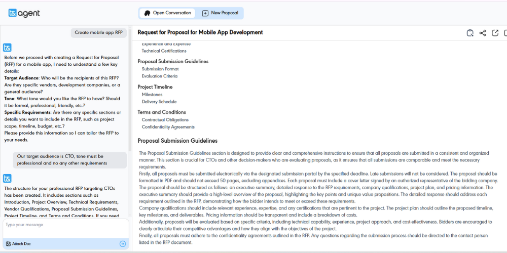RFP Platform Dashboard